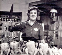 Photo of Julia Child on PBS TV show